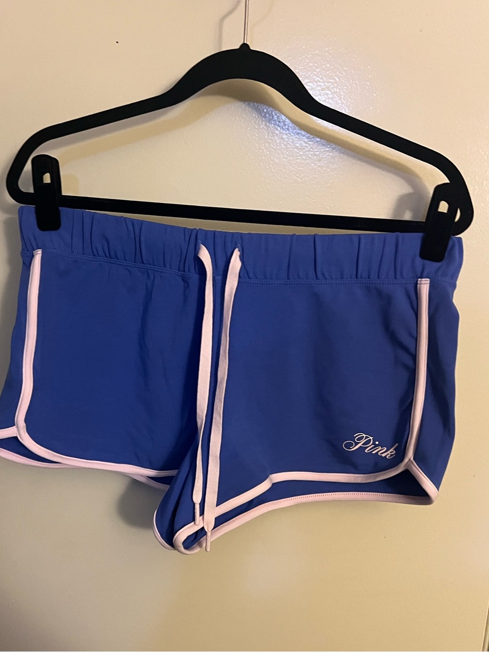 PINK Victoria's Secret Royal Blue Shorts with Light Pink Trim